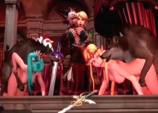3D demons are fucking two bitchy zoophiles