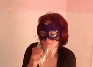 Masked chick takes a part in amateur bestiality