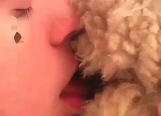 Licking tight anal hole of my awesome dog